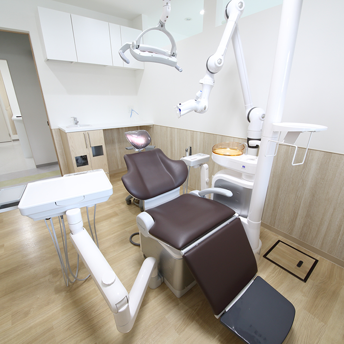 審美歯科用にプライバシーが確保された個室